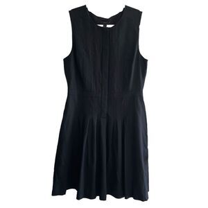 J. Crew Black Sleeveless Short Pleated A-Line Dress Women’s Size 6 Small